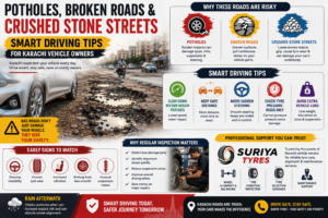 Potholes, Broken Roads & Crushed Stone Streets — Smart Driving Tips for Karachi Vehicle Owners